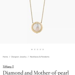 Tiffany mother of pearl necklace in 18k. Have original bag, box & receipt